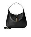 Gucci Women Jackie 1961 Medium Leather Shoulder Bag In Black