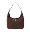 Gucci Jackie 1961 Chocolate Shoulder Bag Men In Red