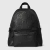 Gucci Medium Oversized Gg Backpack In Black