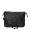 Gucci Medium Jumbo Gg Messenger Bag In Black