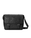 Gucci Jumbo Gg Medium Messenger Bag In Black