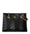 GUCCI MEDIUM LEATHER GG MARMONT TOTE BAG