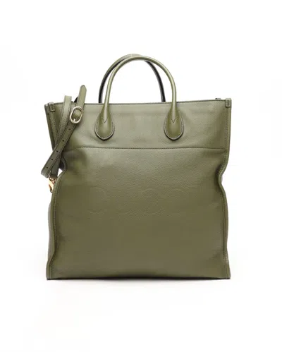 Gucci Medium Logo Tote Bag In Green