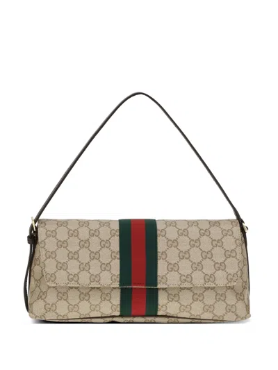 Gucci Medium Madison Gg Essence Web-stripe Shoulder Bag In Brown