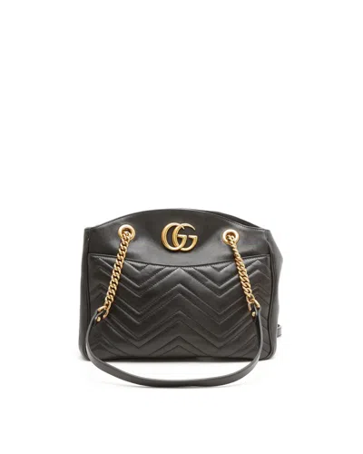 Gucci Medium Marmont Shoulder Bag In Black