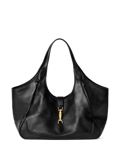 Gucci Medium Mercato Leather Tote Bag In Black