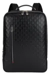 Gucci Medium Monogram Leather Backpack In Black