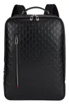 Gucci Medium Monogram Leather Backpack In Black