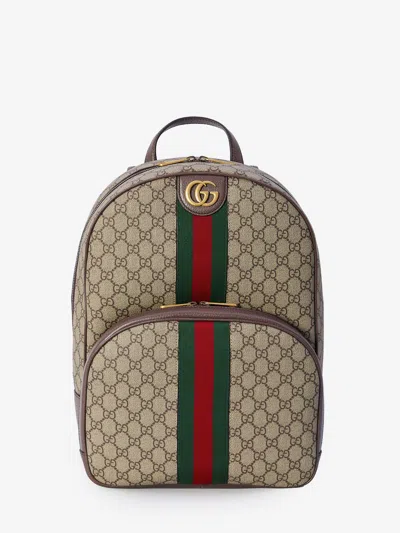 Gucci Beige Gg Supreme Backpack In Cream