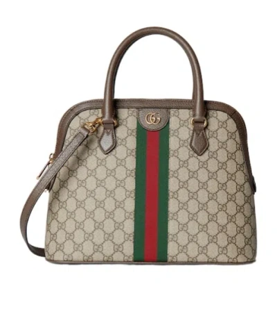 Gucci Ophidia Top Handle Bag In Nude