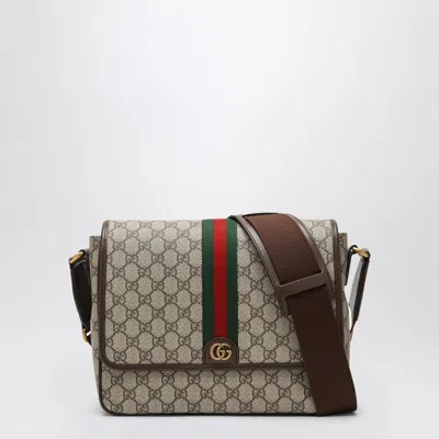 Gucci Medium Ophidia Crossbody Bag Men In Brown