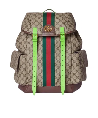Gucci Medium Ophidia Gg Backpack In Multicolor