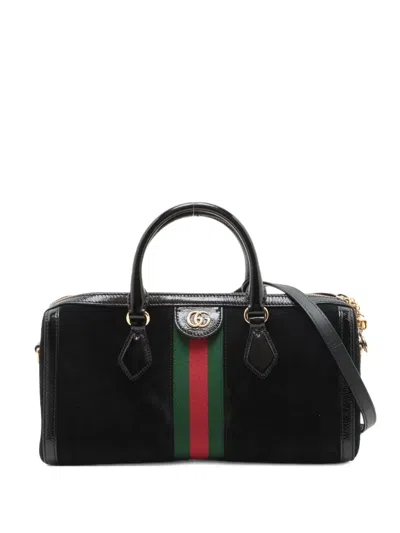 Pre-owned Gucci Medium Ophidia Gg Tote Bag In Black