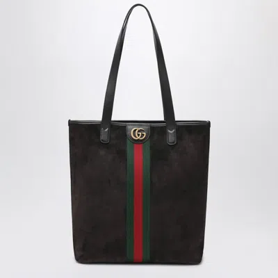 GUCCI GUCCI MEDIUM OPHIDIA SHOPPING BAG IN SUEDE
