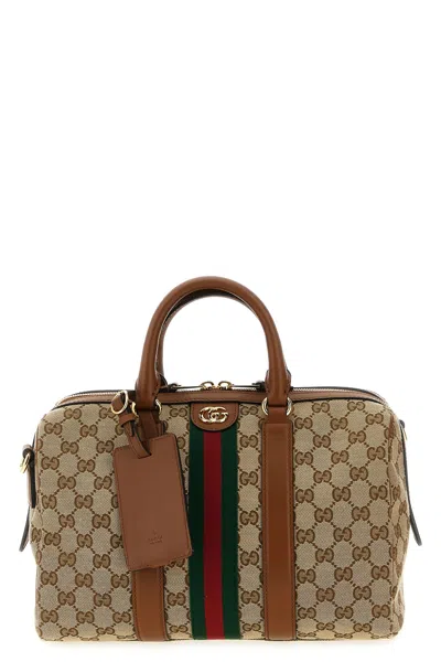 Gucci Medium Ophidia Gg Supreme Tote Bag In Brown