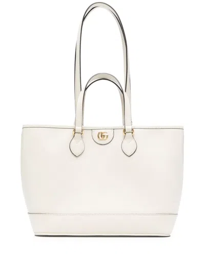 Pre-owned Gucci Medium Ophidia Tote Bag In Neutral