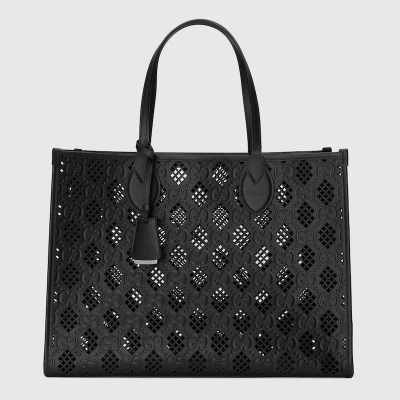 Gucci Medium Ophidia Tote Bag In Black