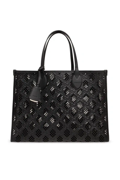 Gucci Medium Ophidia Tote Bag In Black