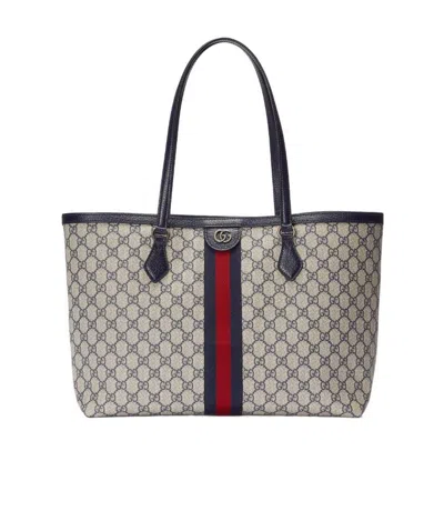Gucci Ophidia Medium Gg Tote In Blue