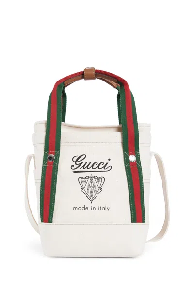 Gucci Medium Printed Canvas Web Bag In White