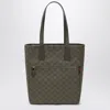 Gucci Medium Shopping Bag In Green Gg Fabric Men In Green