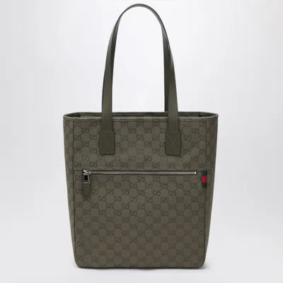 Gucci Medium Shopping Bag In Gg Fabric In Green