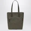 Gucci Medium Shopping Bag In Green Gg Fabric Men In Green
