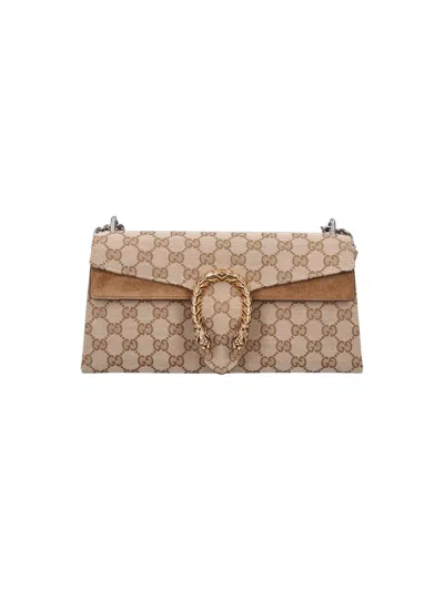 Gucci Medium Shoulder Bag "dyonisus" In Neutral