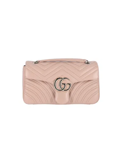 Gucci Medium Shoulder Bag "gg Marmont" In Pink