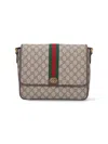 Gucci Beige Ophidia Messenger Bag In Beige