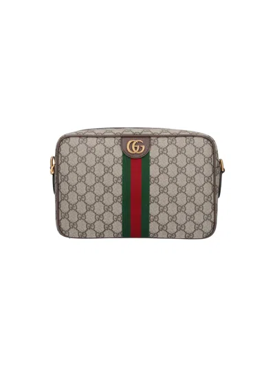 Gucci Medium Shoulder Bag "ophidia" In Gray