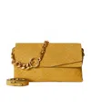 Gucci Women Suede Shoulder Bag With All-over Gg Motif In Yellow