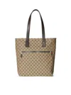 Gucci Medium Size Gg Fabric Shopping Bag In Brown