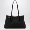 Gucci Medium Gg Embossed Leather Shoulder Bag In Black