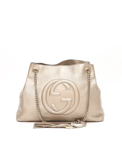 Gucci Medium Soho Chain Tote Bag In Gold