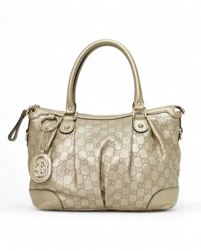 Gucci Medium Square Shopper In Gold In Neutral