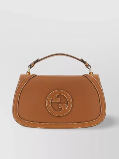 Gucci Medium Structured Handbag Top Handle In Silver