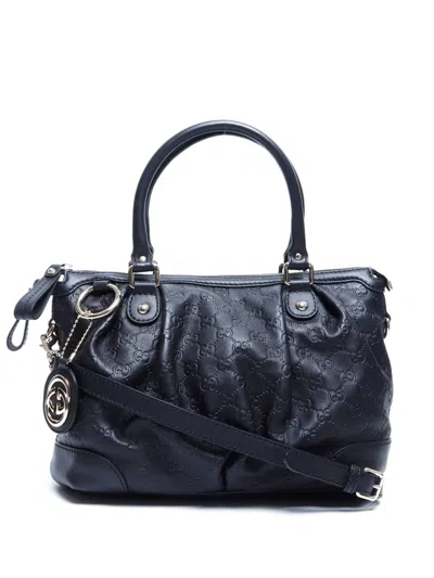 Pre-owned Gucci Medium Sukey Two-way Handbag In 黑色