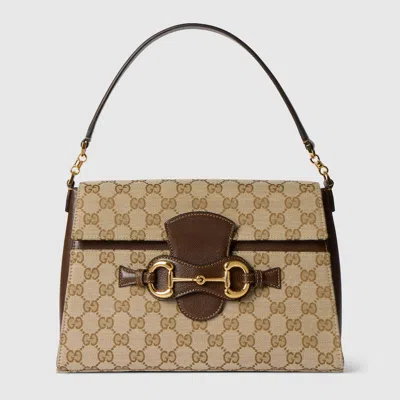Gucci Medium Top Handle Bag With Horsebit In Nude