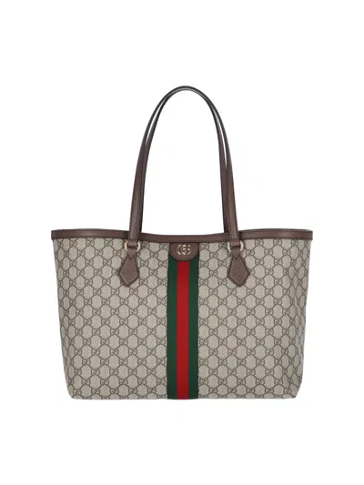 Gucci Medium Tote Bag "ophidia" In Gray