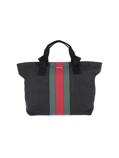 Gucci Medium Tote Bag "positano" In Black