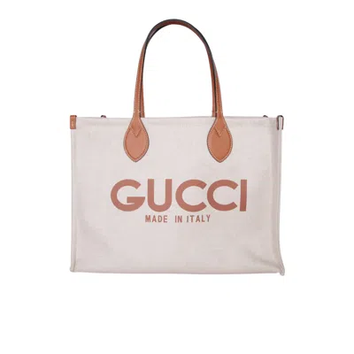 Gucci Medium Tote Handle Bag In Neutral