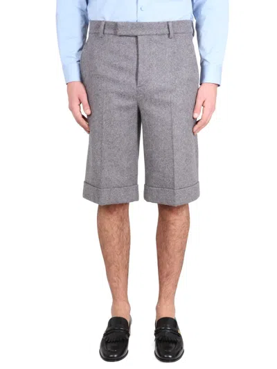 Gucci Tailored Cashmere-wool Shorts In Grey