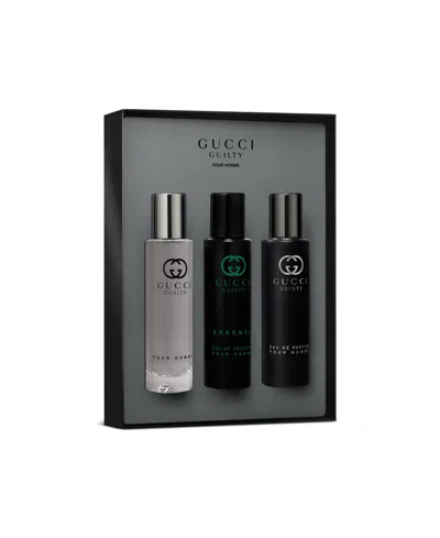 Gucci Men's 3-piece Guilty Pour Homme Travel Spray Trio Gift Set In No Color