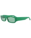 Gucci 55mm Rectangular Sunglasses In Green
