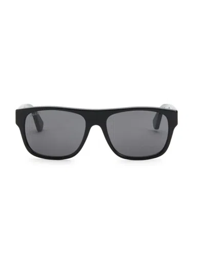 Gucci Men's 56mm Square Sunglasses In Black