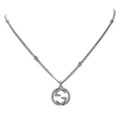 Pre-owned Gucci Men's 925-sterling Sterling Necklace Size 20 Inches In Silver