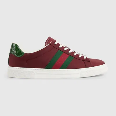Gucci Men's Ace Sneaker In Red