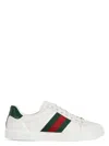 Gucci Ace Web Detailed Sneakers In White