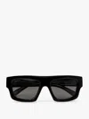 Gucci Essential Rectangular Logo Sunglasses In Black
